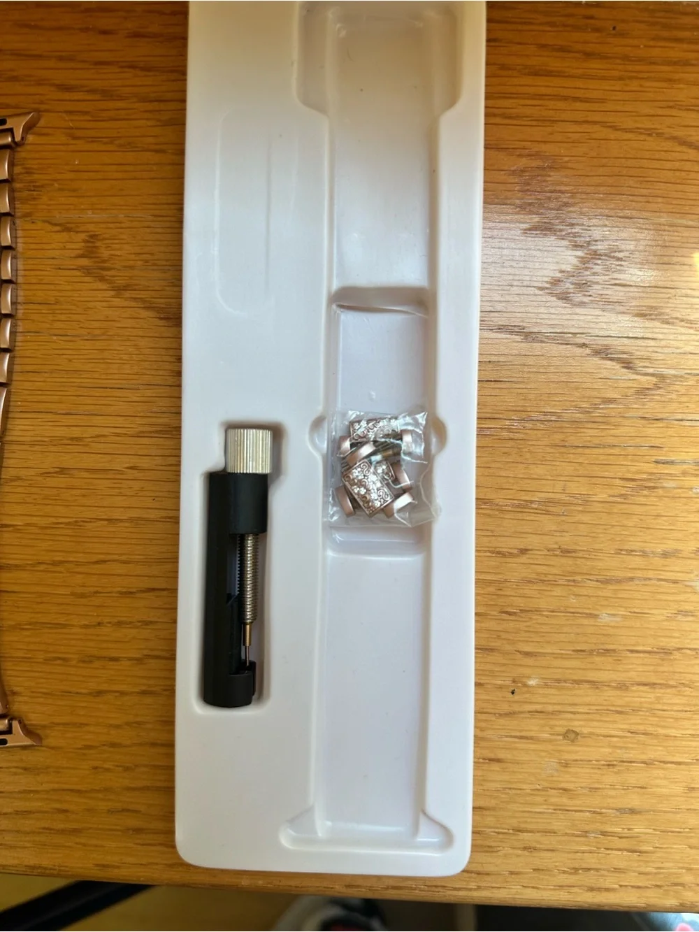Rose Gold Detailed Link Bracelet Apple Watch Band